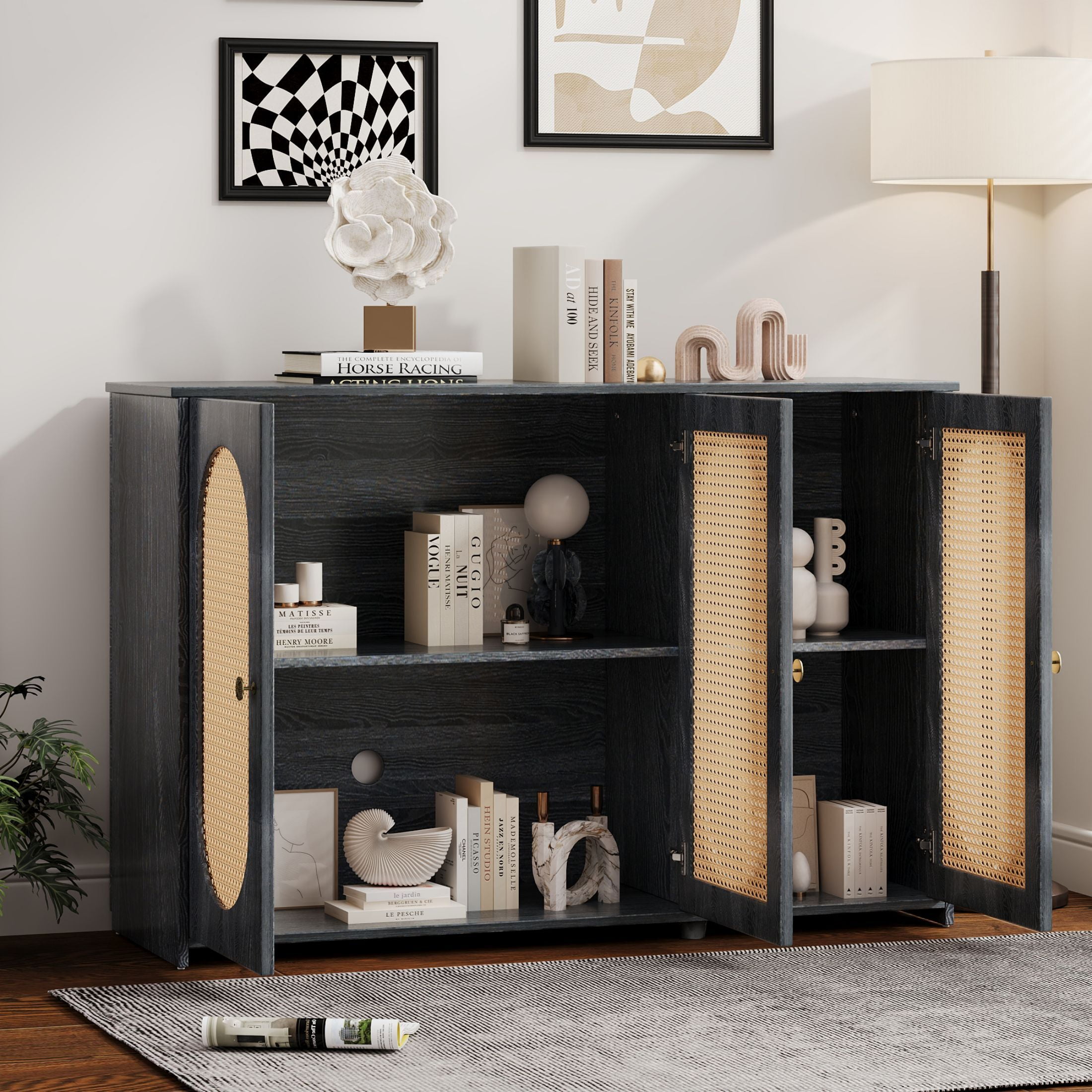 Vintage Storage Cabinet With Doors