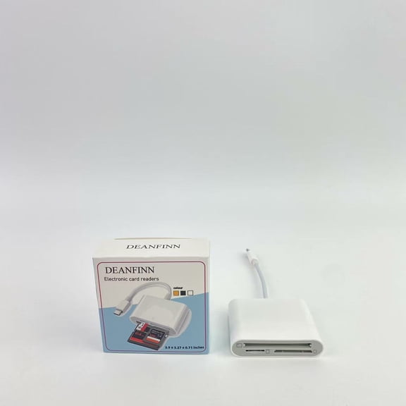 DEANFINN electronic card reader, mobile SD card reader, storage card reader with USB camera adapter plug and play function
