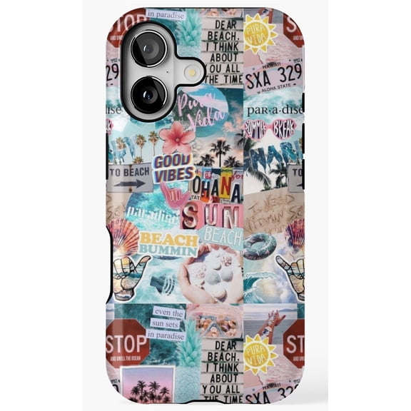 DEAR BEACH Summer Ocean Vacation Quote Art Case Phone Case for iPhone 17 16 15 14 13 12 11 Pro Max