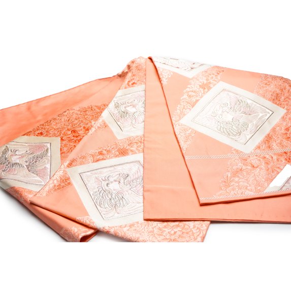 DEAR VANILLA Authentic Japanese Kimono Fukuro Obi for Women Silk Sash Belt Made in Japan OB-0183