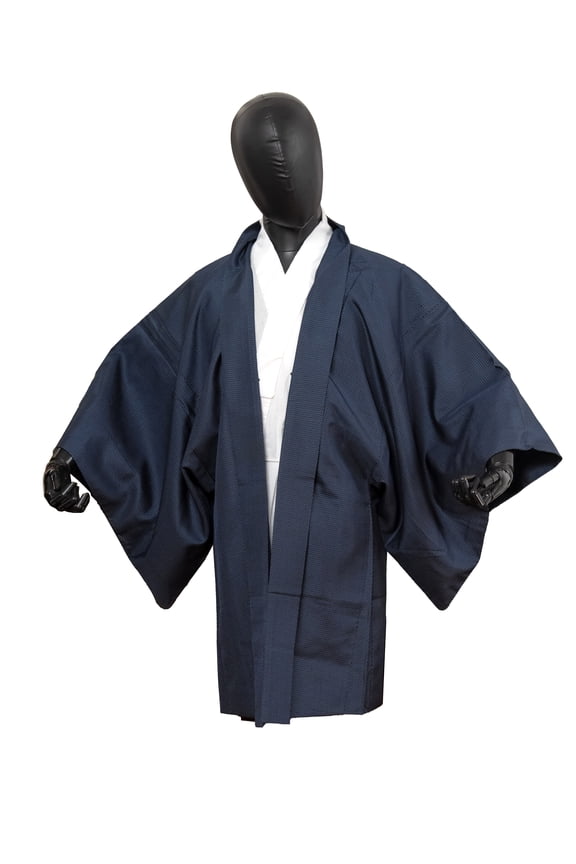 Authentic Japanese Kimono Haori Men's Traditional Jacket Made in Japan Genuine MHA-0283