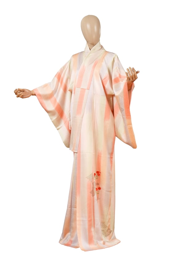Authentic Traditional Japanese Homongi Kimono for Women Silk Robe Made in Japan KMH-0060