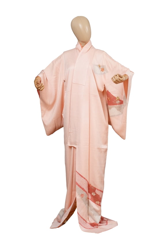Authentic Traditional Japanese Homongi Kimono for Women Silk Robe Made in Japan KMH-0105