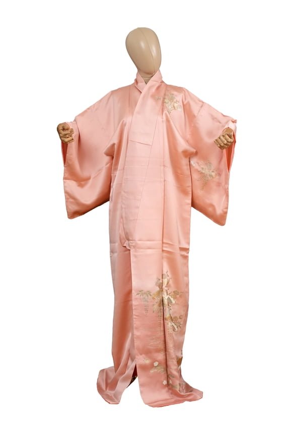 Authentic Traditional Japanese Homongi Kimono for Women Silk Robe Made in Japan KMH-0113
