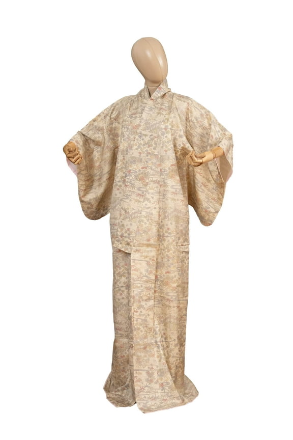 Authentic Traditional Japanese Kimono for Women Dress Robe Made in Japan Genuine Original KM-0576