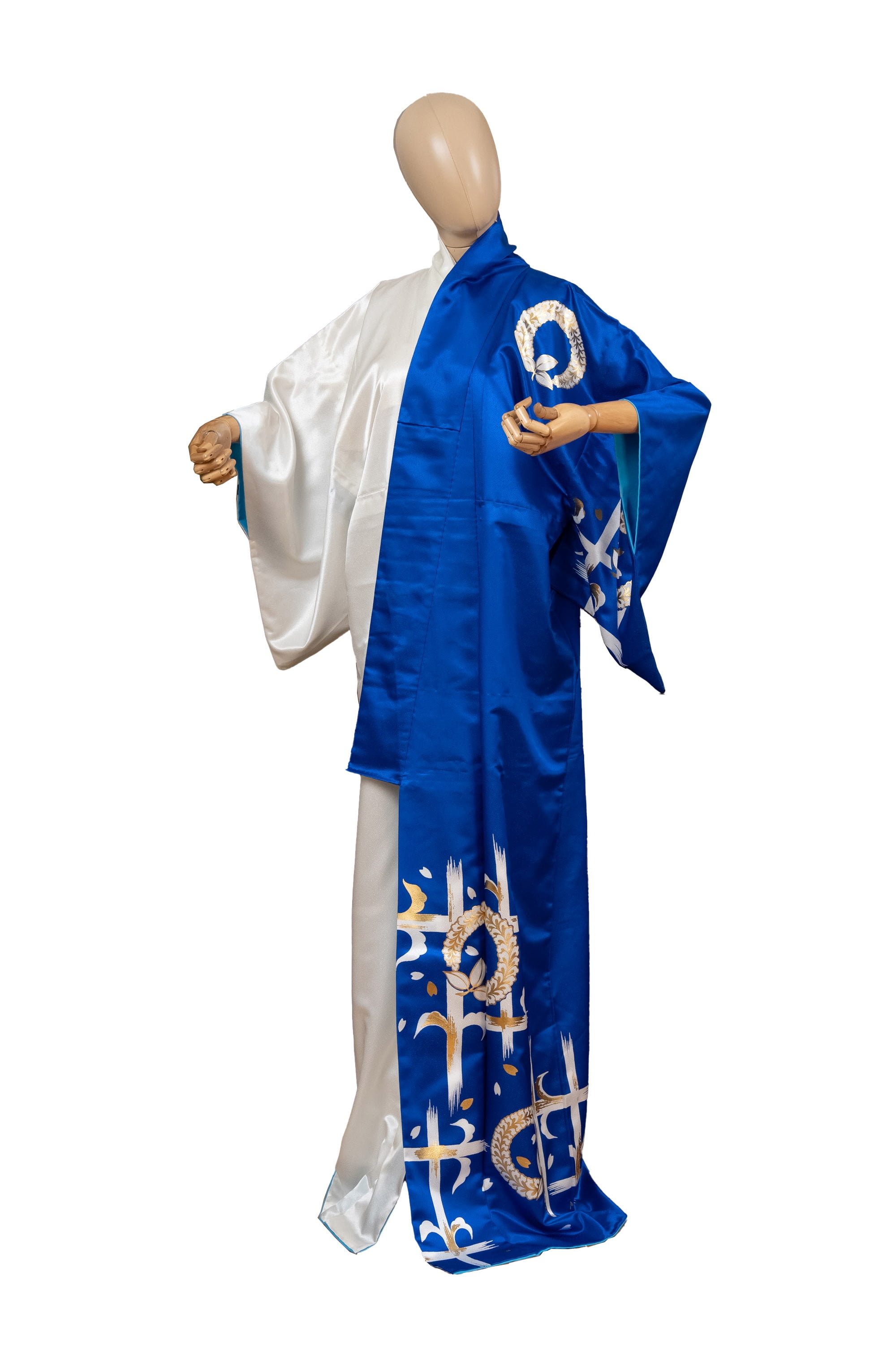 blue vanilla kimono dress Satin Kimono Dress main image 1