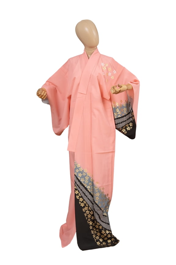 Authentic Traditional Japanese Kimono for Women Dress Robe Made in Japan Genuine Original KM-0605