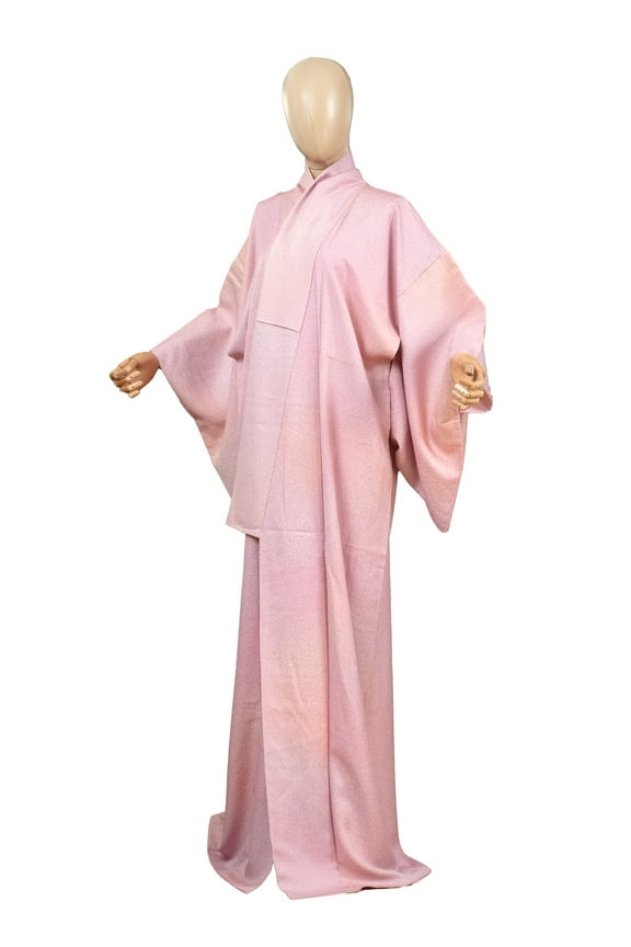 Authentic Traditional Japanese Tango Chirimen Silk Iromuji Kimono for Women Robe Made in Japan KMC-0007