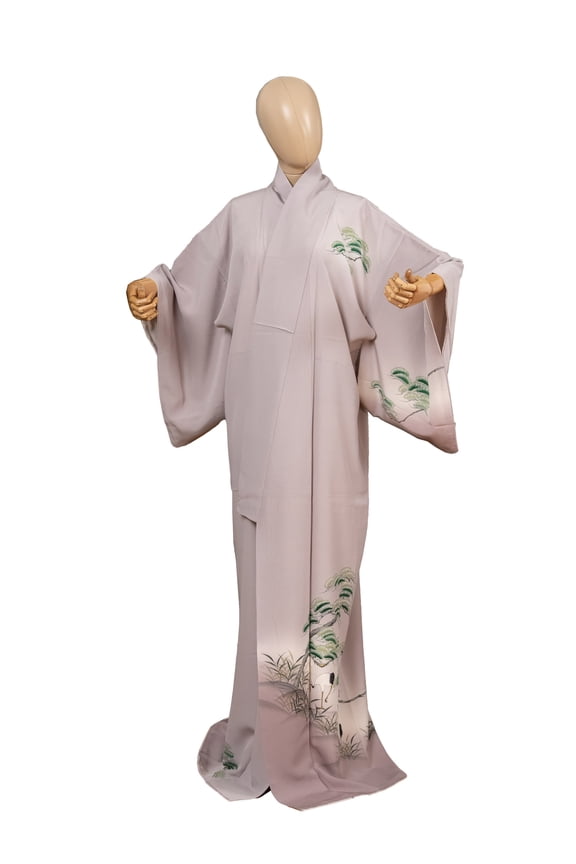 Authentic Traditional Japanese Tomesode Kimono for Women Silk Robe Made in Japan KMT-0205