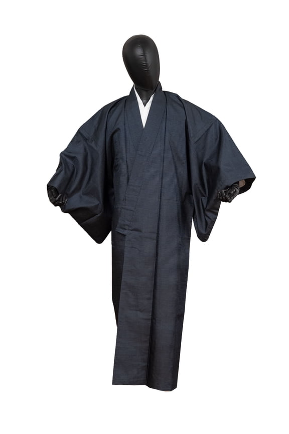 Authentic Traditional Men's Kimono Japanese Robe Gown Samurai Made in Japan MKM-0208