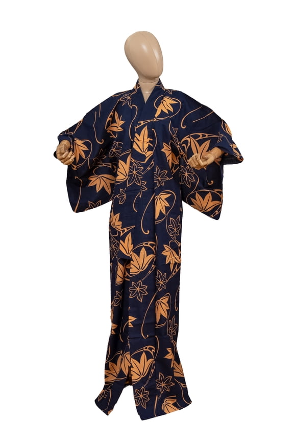 Traditional Japanese Yukata Kimono for Women Summer Matsuri Cotton Robe Dress YKT-0041