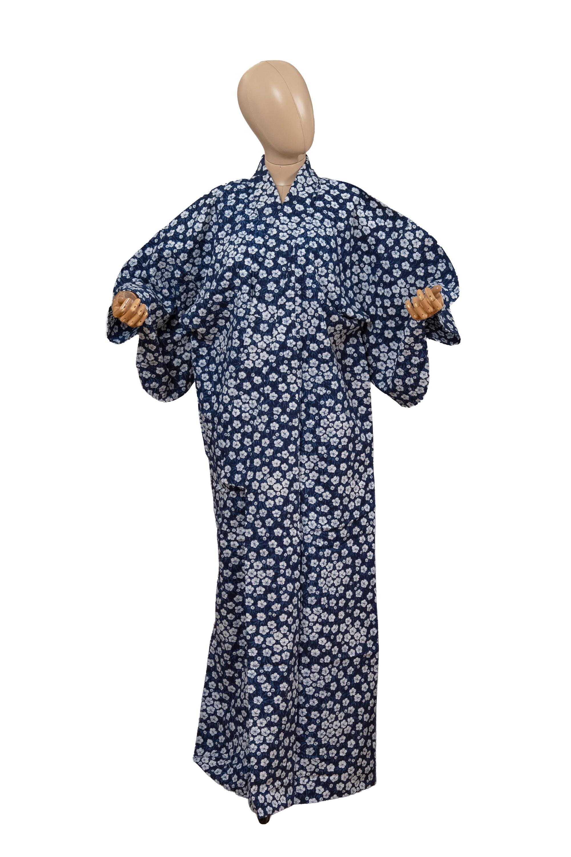 blue vanilla kimono dress Kimono Dress  Vita Print  Blue & Ivory Viscose Jacquard  Limited  eik  ai