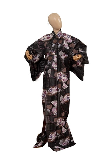 modern geisha dress Geisha 2. Modern futuristic kimono wrap dress asymmetrical draped tender pink hand beaded pearl brooch back draped obi