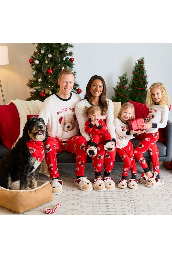 Pet Matching Family Pajamas Holiday Bandana, Sizes XS-2XL