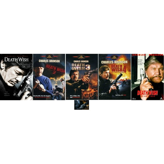 DEATH WISH 5 DVD Collection One 1 Two 2 Three 3 Four 4 Five 5 Charles Bronson Includes Glossy Print Art Card