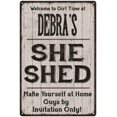 thumbnail image 1 of DEBRA'S She Shed signGift Lady Cave Gift 8x12 Metal Sign 108120082042, 1 of 1