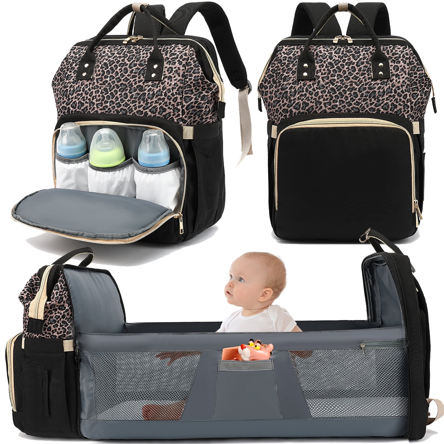 DEBUG Baby Diaper Bag with Changing Station, Baby Shower Gifts 30L