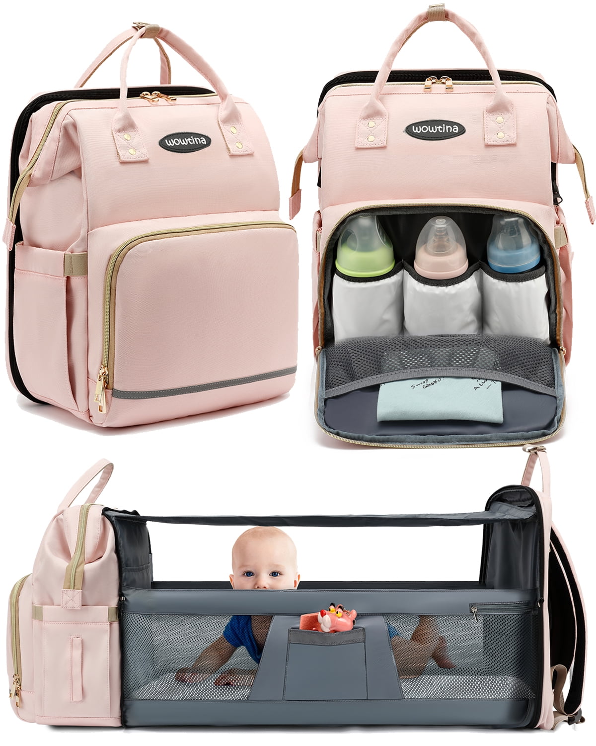 DEBUG Baby Diaper Bag with Changing Station, Baby Shower Gifts 30L
