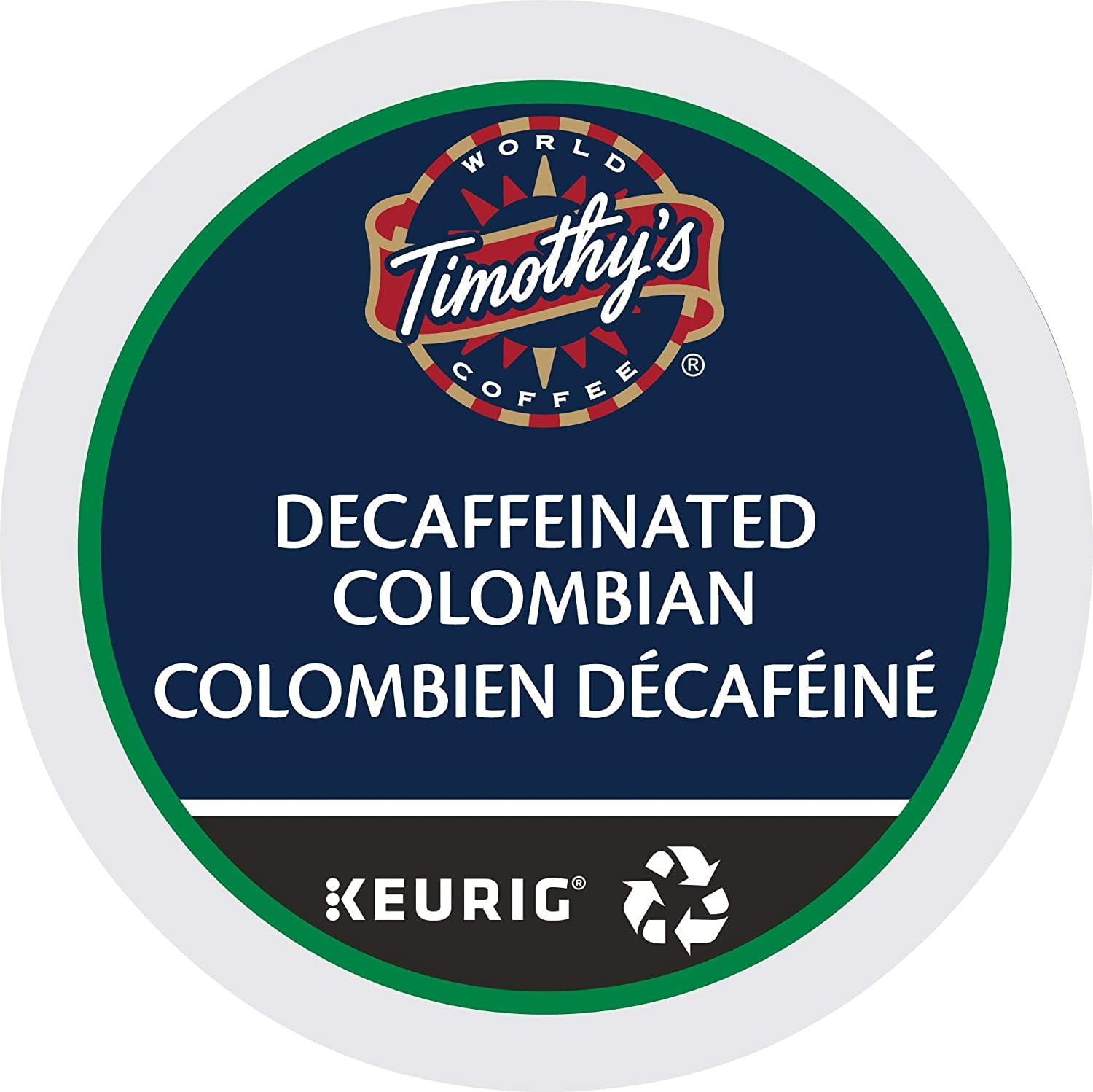 DECAF Colombian 4 Boxes of 24 K-Cups for Keurig Brewers (Packaging May Vary)
