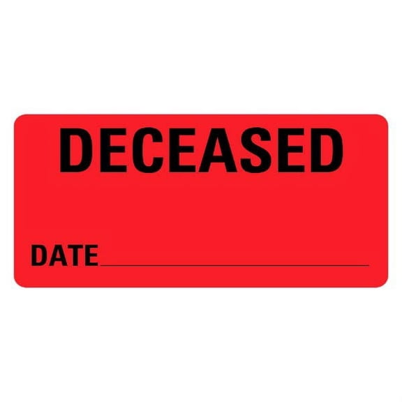 DECEASED DATE Labels