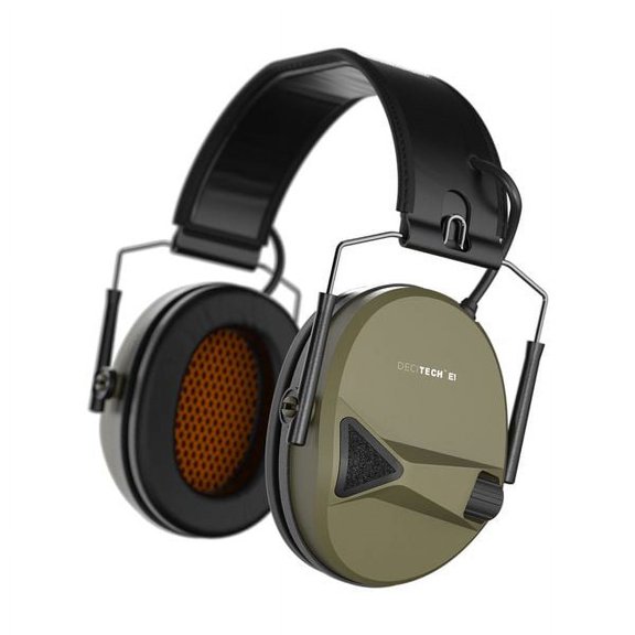 DECITECH™ E1 Active Electronic Hearing Protection, Over the Head Earmuffs