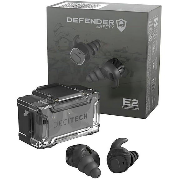 DECITECH™ E2 Electronic Active In-Ear Hearing Protection, 22 NRR
