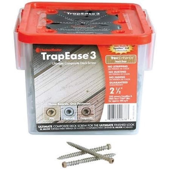 350-pack FastenMaster Deck Screw - 2-1/2 In, Multicolor - 350 Pack Construction & DIY Use, Standard Hardware Spec