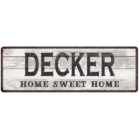 DECKER Home Sweet Home Country Look 6x18 Metal Sign 106180045513