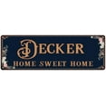 thumbnail image 1 of DECKER Home Sweet Home Victorian Look 8x24 Metal Sign 108240046513, 1 of 1