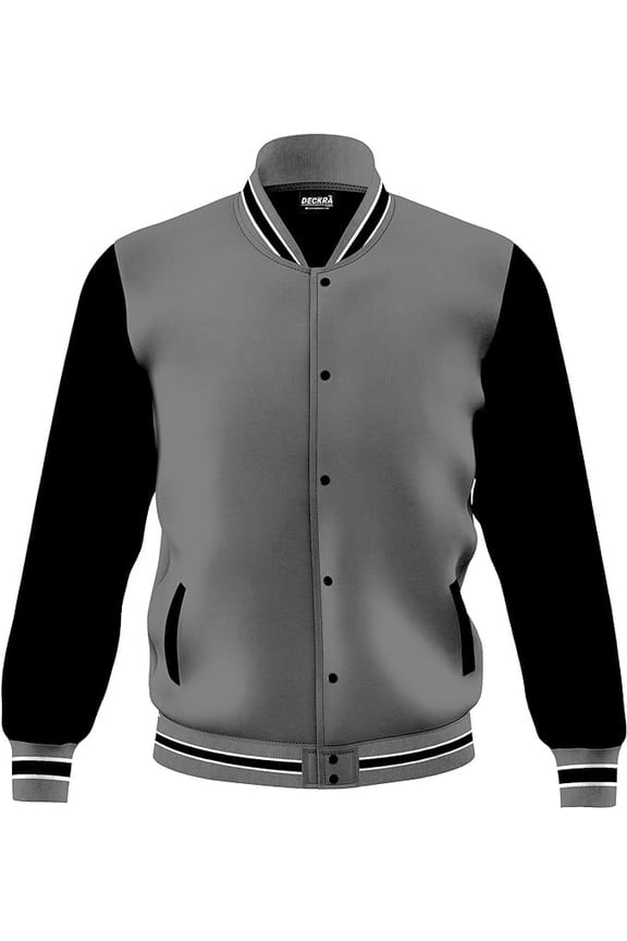 Men's Fashion Varsity Jacket Casual Regular Fit Letterman Baseball Bomber Jackets Fleece
