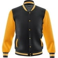 thumbnail image 1 of DECKRA Men's Fashion Varsity Jacket Casual Regular Fit Letterman Baseball Bomber Jackets Fleece, 1 of 5