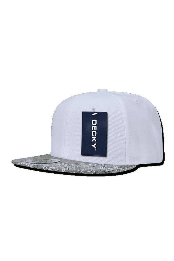 Bandana Snapback Two Tone Flat Bill Hats Hat Caps Cap For Men Women White/Grey