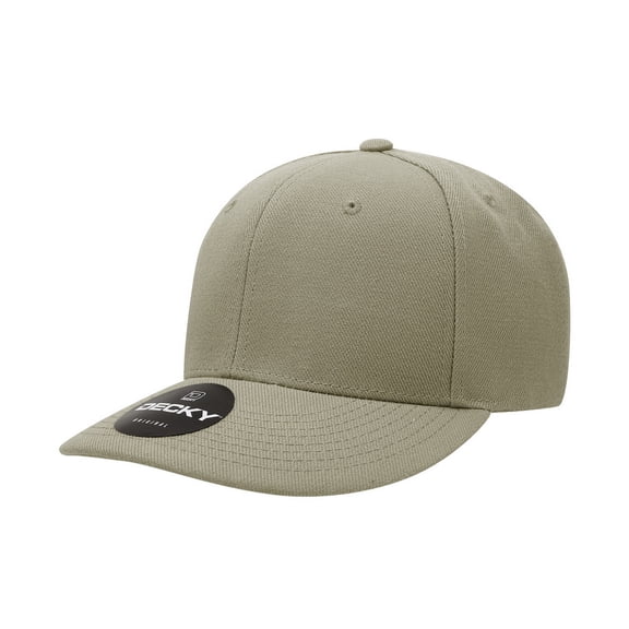 Decky 207 6 Panel Mid Profile Structured Acrylic/Polyester Cap-Khaki