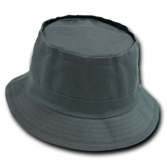 DECKY Fisherman's Bucket Constructed Cotton Hat Hats Caps Cap For Men Women Charcoal