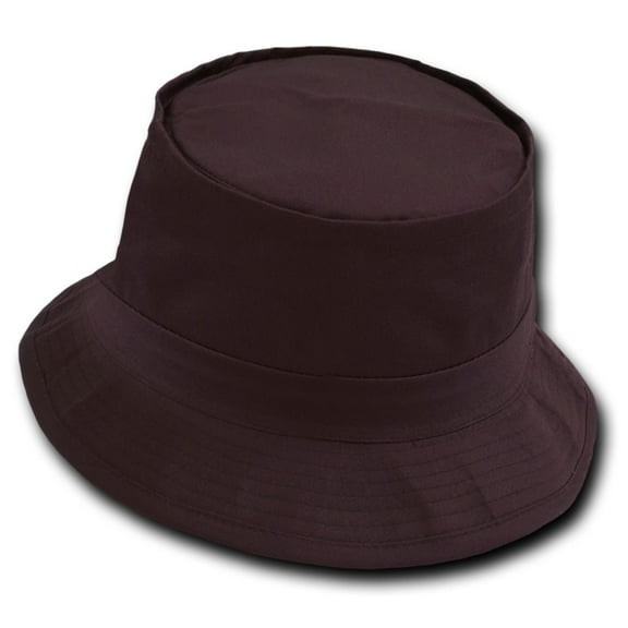 DECKY Fisherman's Bucket Constructed Cotton Hat Hats Caps Cap For Men Women Maroon