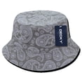 thumbnail image 1 of DECKY Paisley Bucket Bandana Design Hats Caps For Men Women Grey, 1 of 2