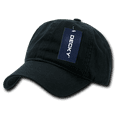 thumbnail image 1 of DECKY Two Ply Polo Washed Heavy Cotton Cap Caps Hat Hats For Men Women Black, 1 of 2