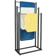DECLUTTR Free Standing Towel Rack, 3 Tiers Stainless Steel Towel Holder for Bathroom, Black