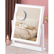 DECLUTTR Lighted Makeup Mirror, Hollywood Vanity Mirror with Lights, LED 10x Magnifying Mirror, White