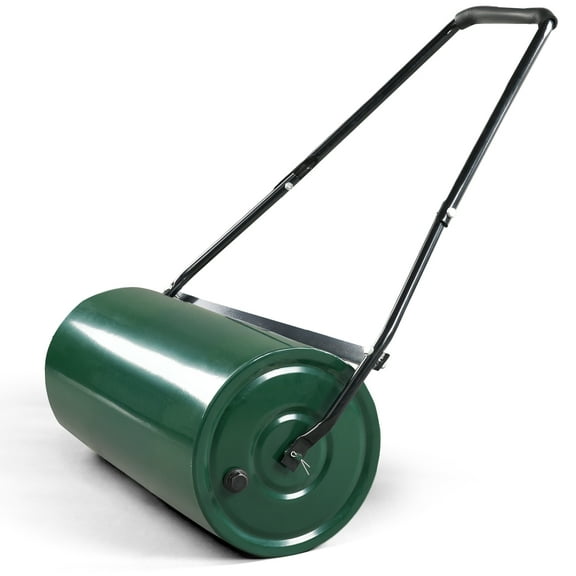 DECMAY 18" Manual Lawn Aerator with Fillable Drum and Double Spikes, Heavy-Duty Rolling Yard Tool