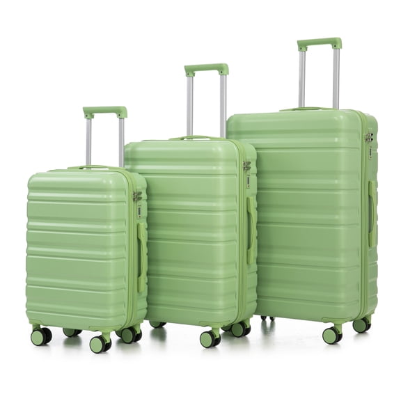 DECMAY 20"/24"/28" 3-Piece ABS Spinner Wheel Luggage Set with TSA Lock, Waterproof Hard Shell Suitcase with 360° Wheels