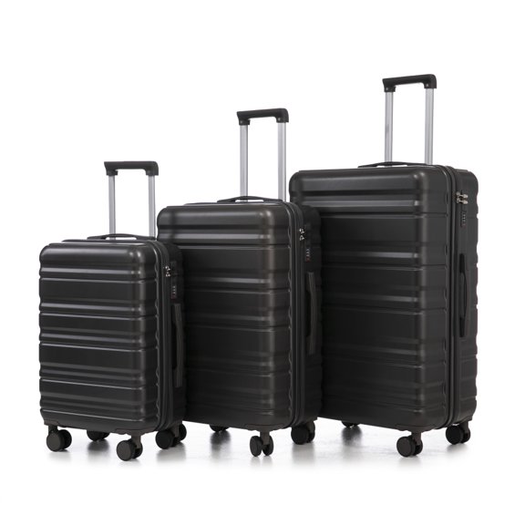 DECMAY 20"/24"/28" 3-Piece ABS Spinner Wheel Luggage Set with TSA Lock, Waterproof Hard Shell Suitcase with 360° Wheels