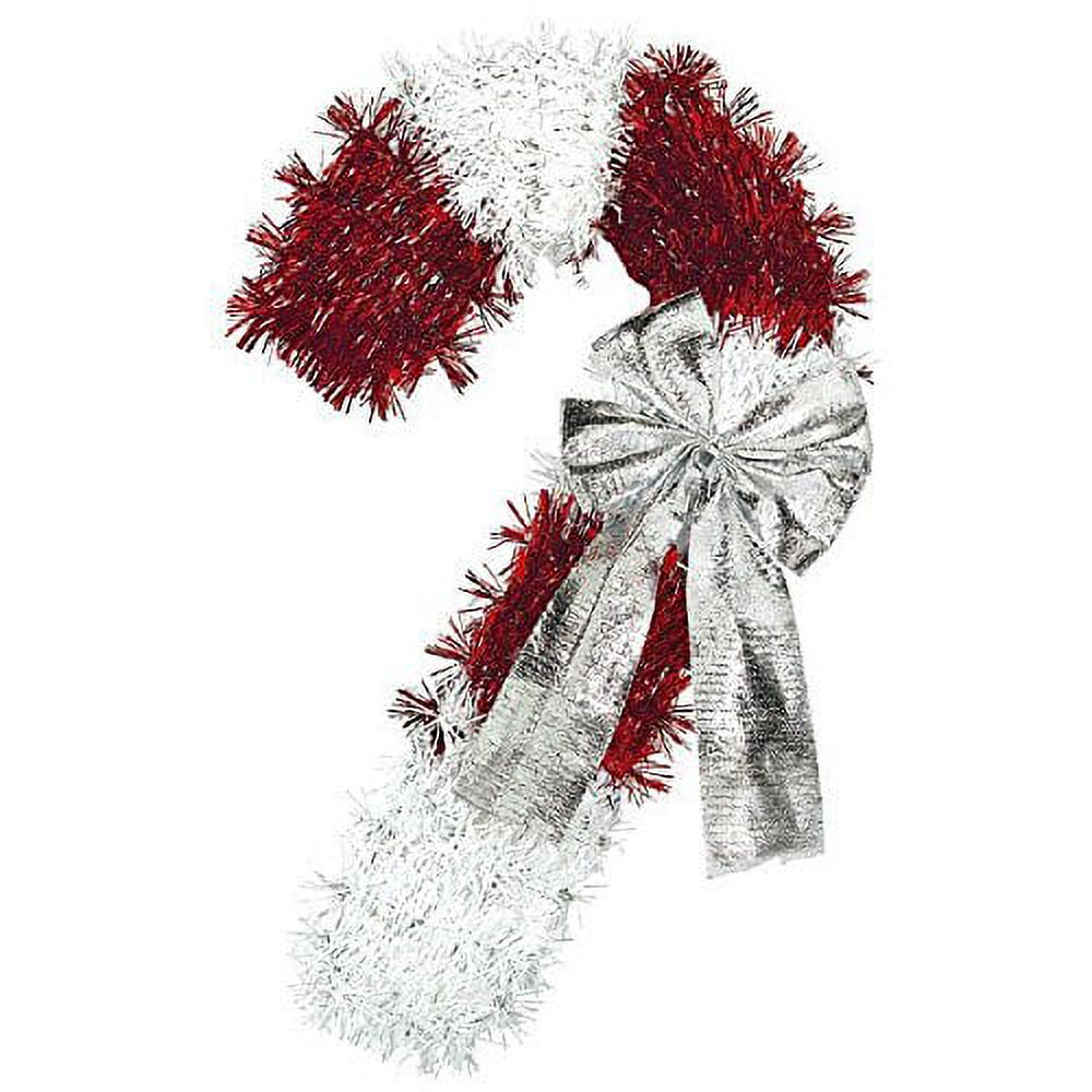 Candy Cane Tinsel Decoration