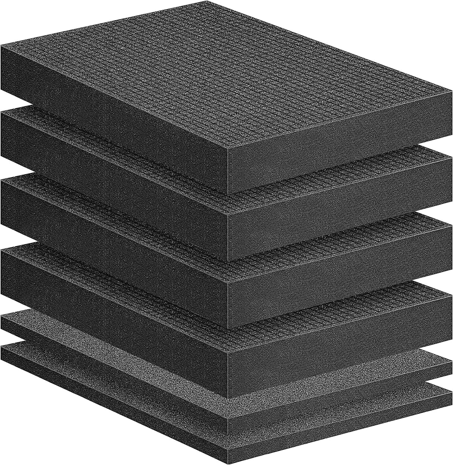 6 Pcs Pick Apart Foam Insert-2 Sizes Pick and Pluck Foam-Pluck Pre Cube Sheet with Bottom Use for Toolbox Game Box Cases Storage Drawer