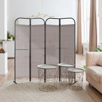 DECOLAB 4-Panel Room Divider, Folding Room Partition Wall for Home, Office, 68"x71", Waltz