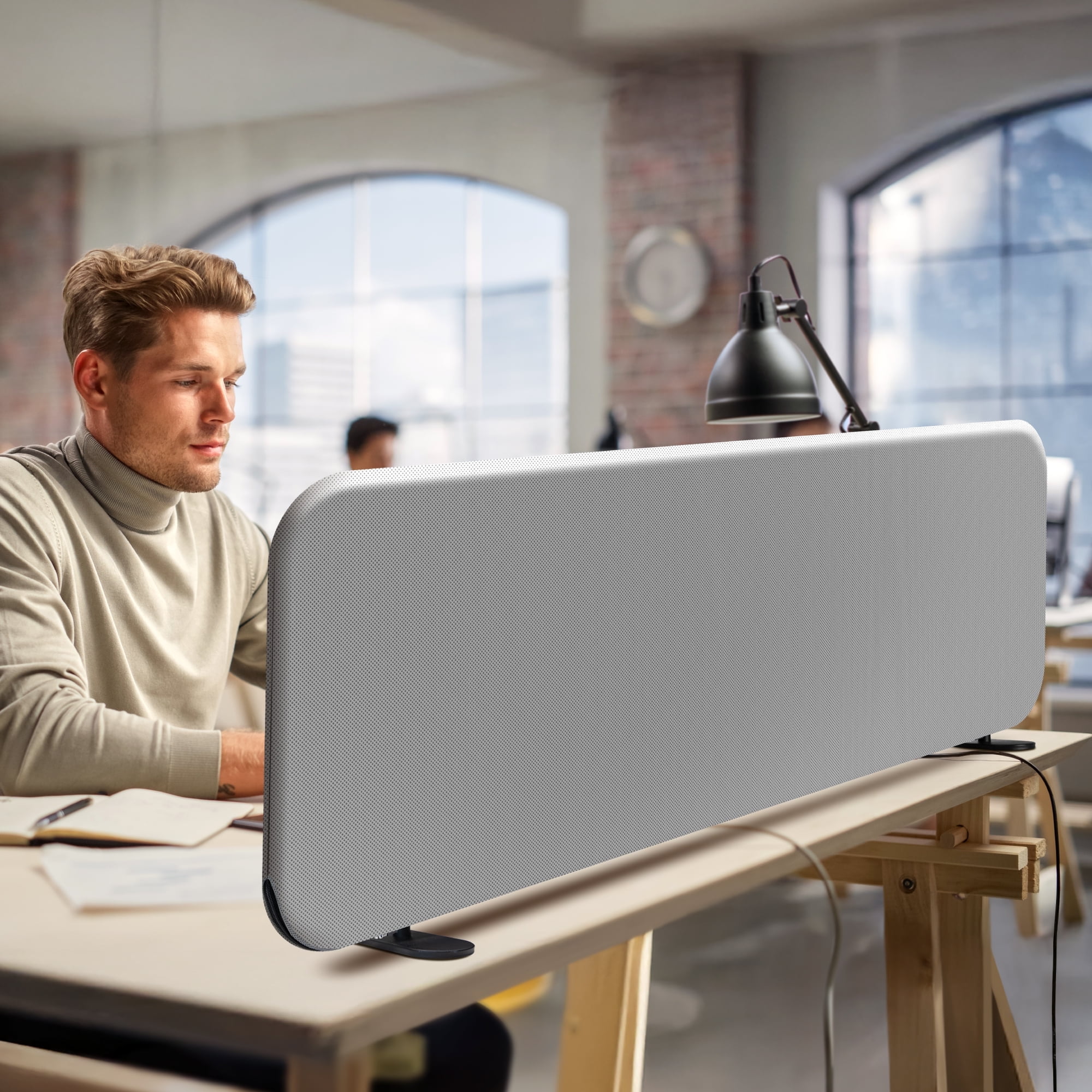 DECOLAB Portable Table Partition Screen Panel, Freestanding, Scratch ...