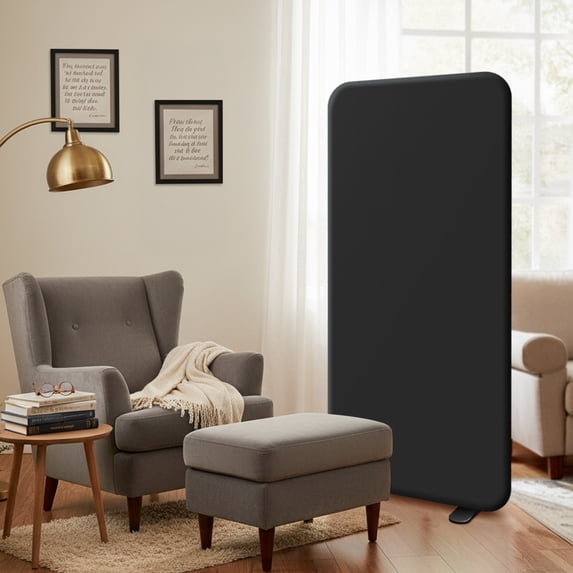 DECOLAB Free Standing Room Divider, Portable Room Separation Panel for Home, Office, Studio, 29"x65", Midnight