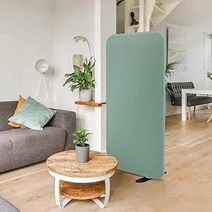 DECOLAB Freestanding Room Divider Panel, Portable Room Partition for Home, Office, Living, Bedroom, 29"x65", Aqua