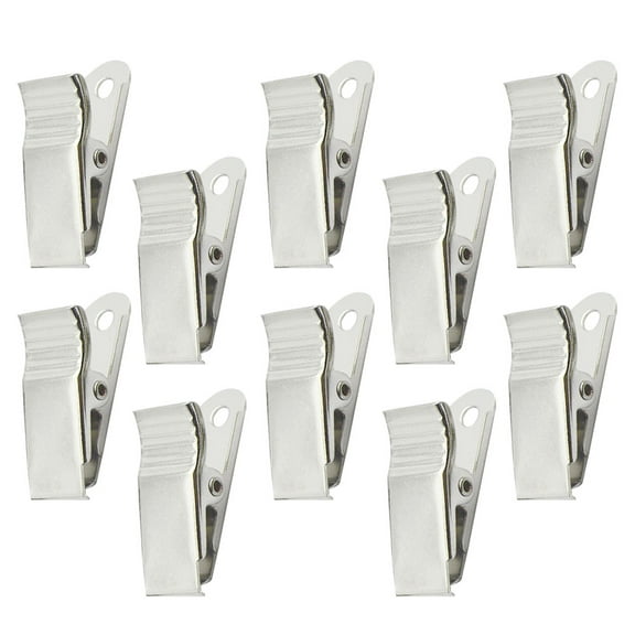DECOMELODY 100Pcs Metal Badge Clips for ID Tag Holders Schools