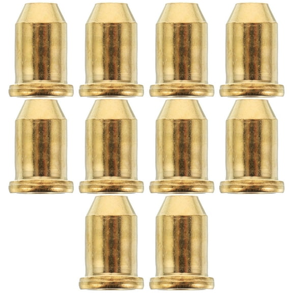 DECOMELODY 10Pcs Golden Cylindrical String Ferrules for Electric Guitar Hardware and Parts